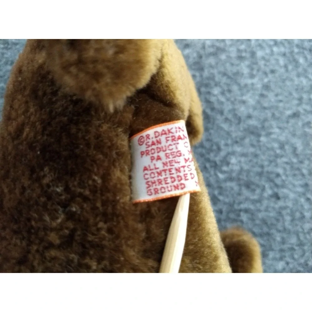 Vintage Dakin WALRUS Plush Brown Ground Nutshells Weighted Stuffed Animal‎ 1975